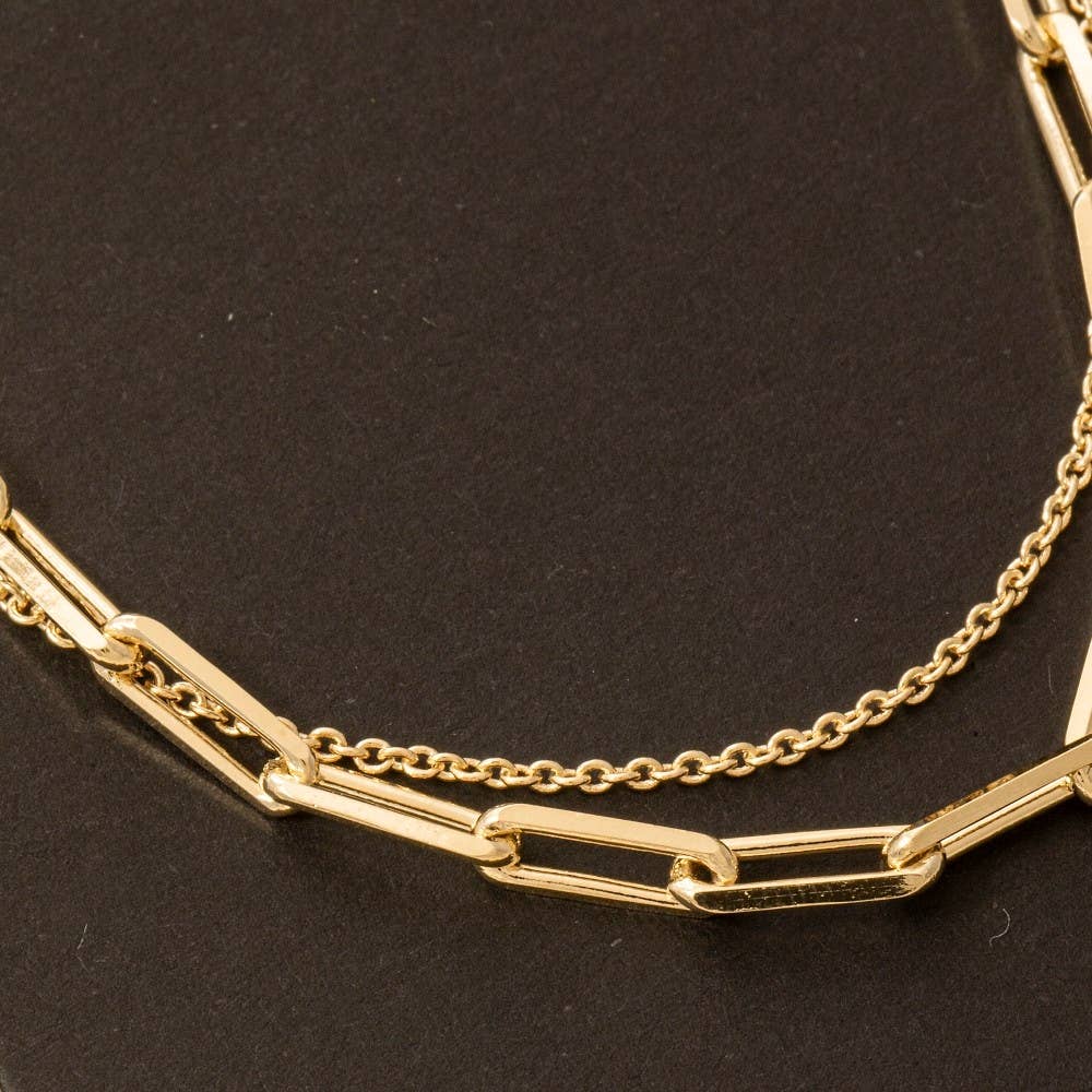 Double Chain Layered Necklace