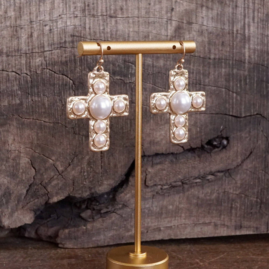 Primitive Cross Earrings –