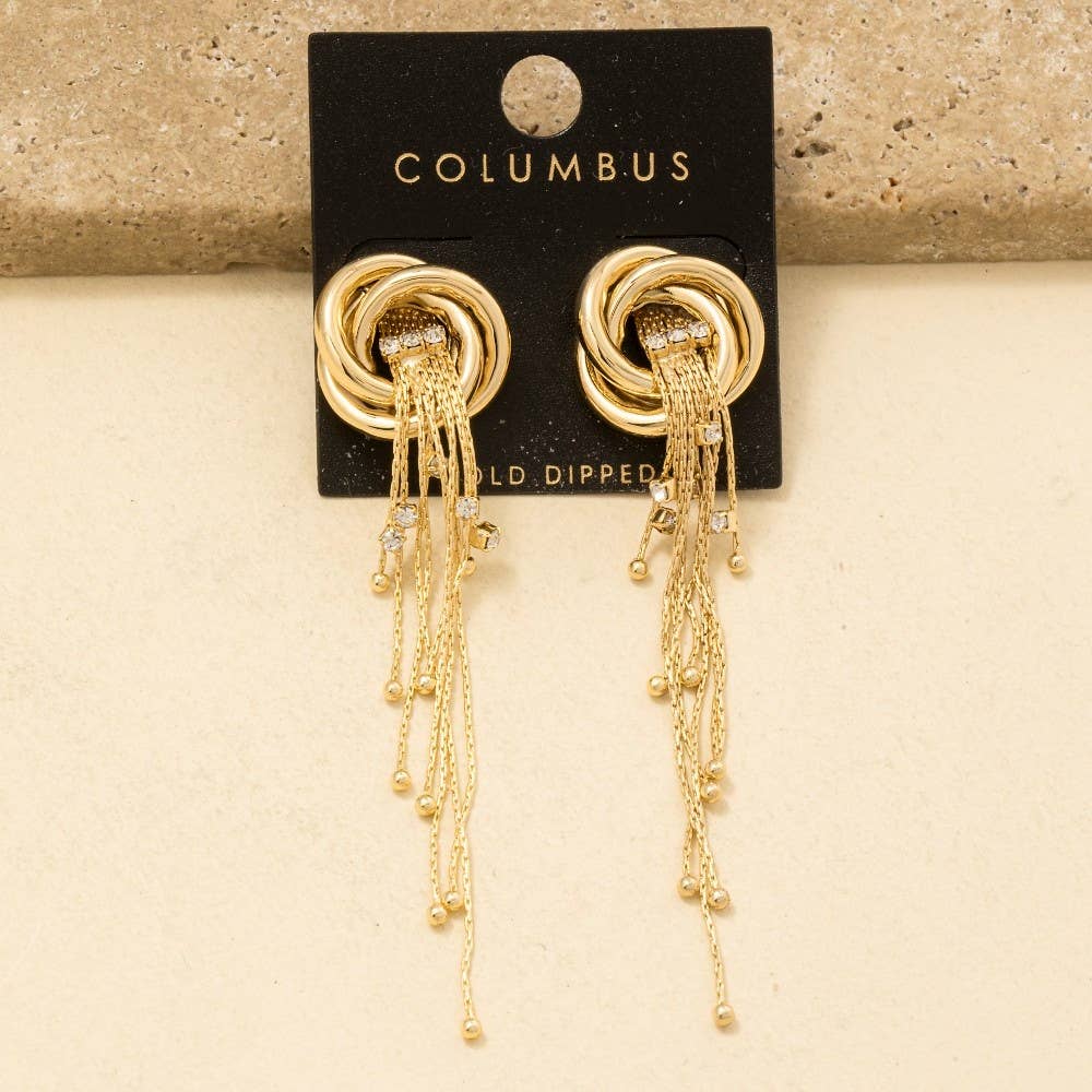Long Chain Fringe Earrings