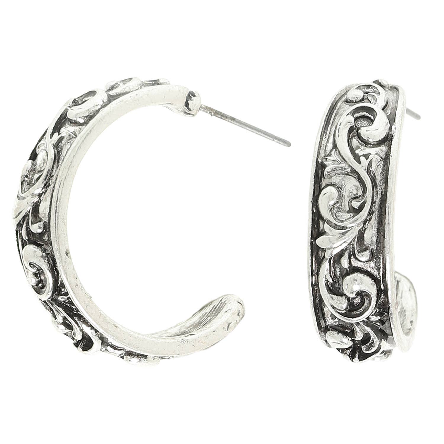 Western Filigree Hoop Earrings
