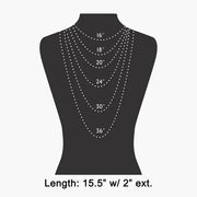Pave Cz North Star Pendant Necklace