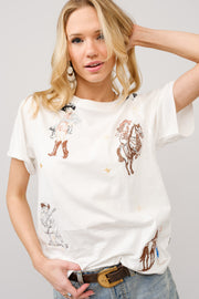 Cowgirl Embroidered T-Shirt