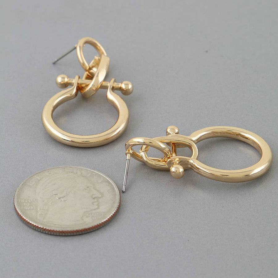 Modern Horseshoe Drop Earrings