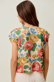 Floral Sweater Vest Top
