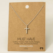 Cz Cross Pendant Necklace
