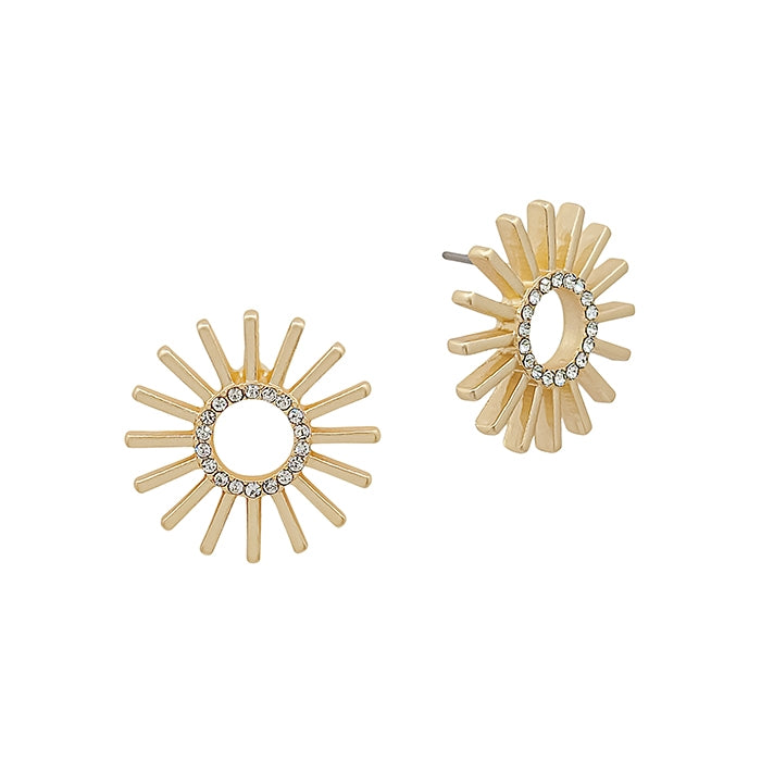 Gold Sunburst Earring
