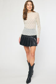Sheer Top -Cream
