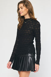 Sheer Top -Black