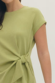 Tie Front Top- Matcha