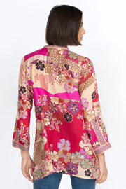 Magenta Print Consign Johnny Was Top, Medium