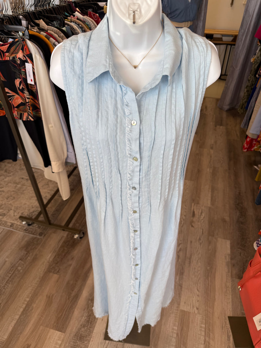 Blue Consign Linen Casa Dress, Medium