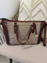 Tricolor Consign Brahmin Handbag