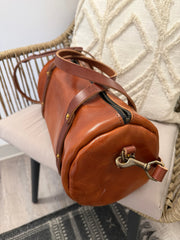 Brown Consign Go Forth Goods Leather Bag