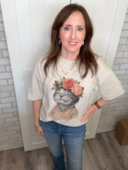 Flower Crown Kitty Top