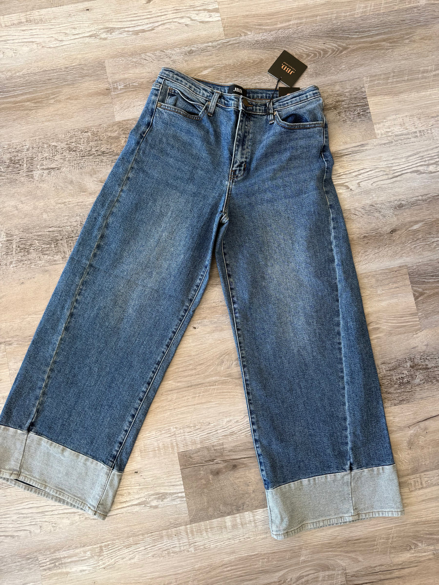 Two Tone Wide Hem Denim