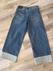 Two Tone Wide Hem Denim