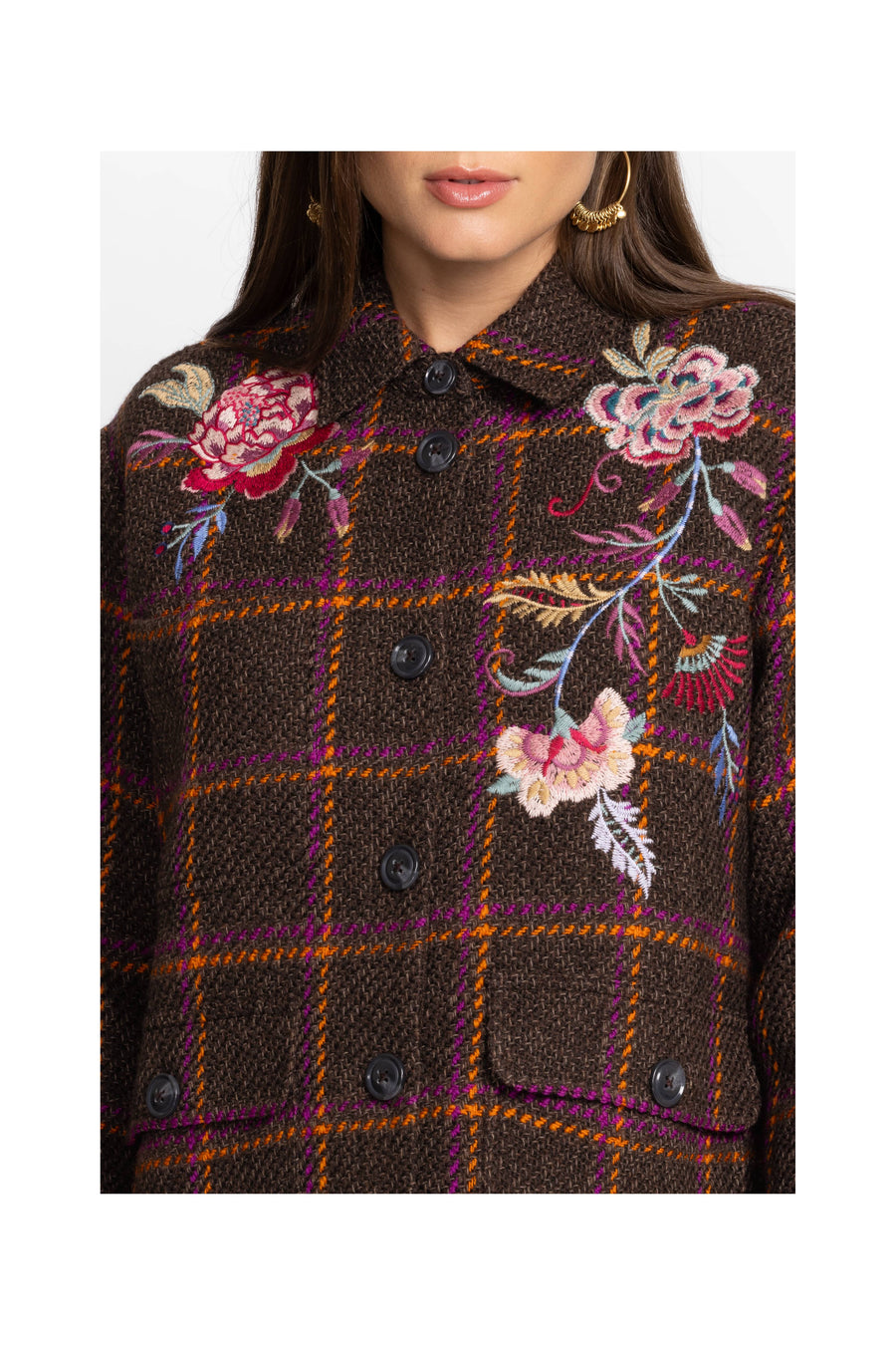 Plaid Consign Johnny Was Jacket, Medium