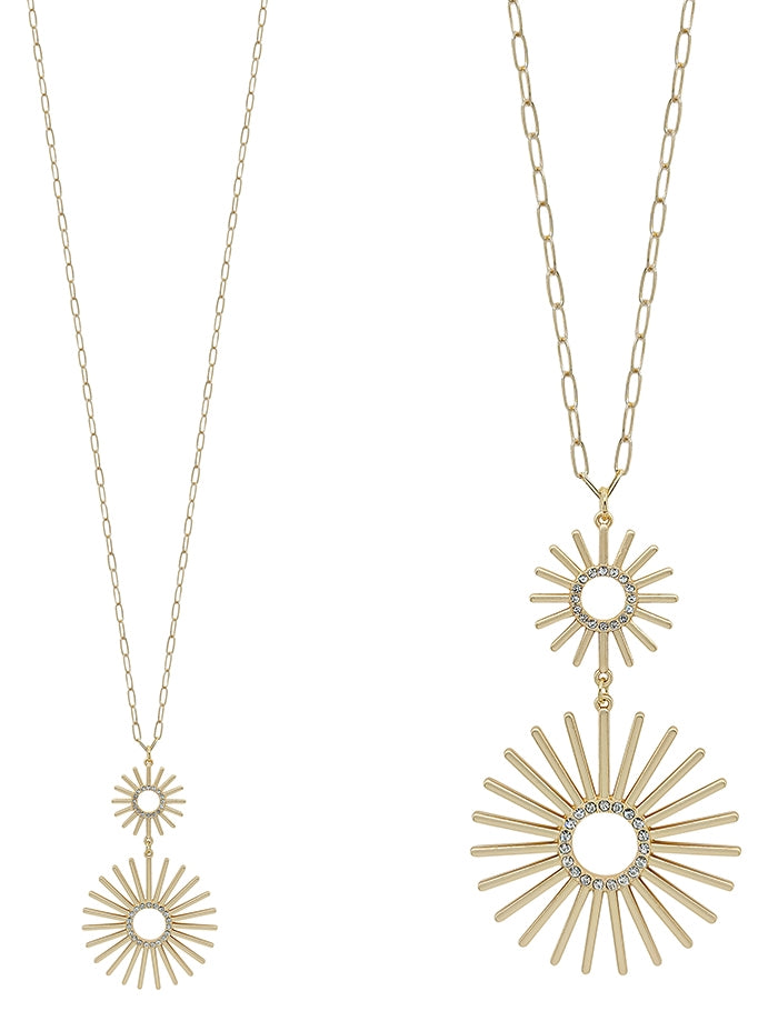 Gold Sunburst Necklace