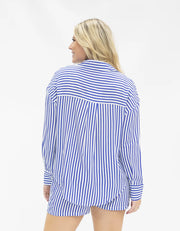 Blue Stripe Button Up
