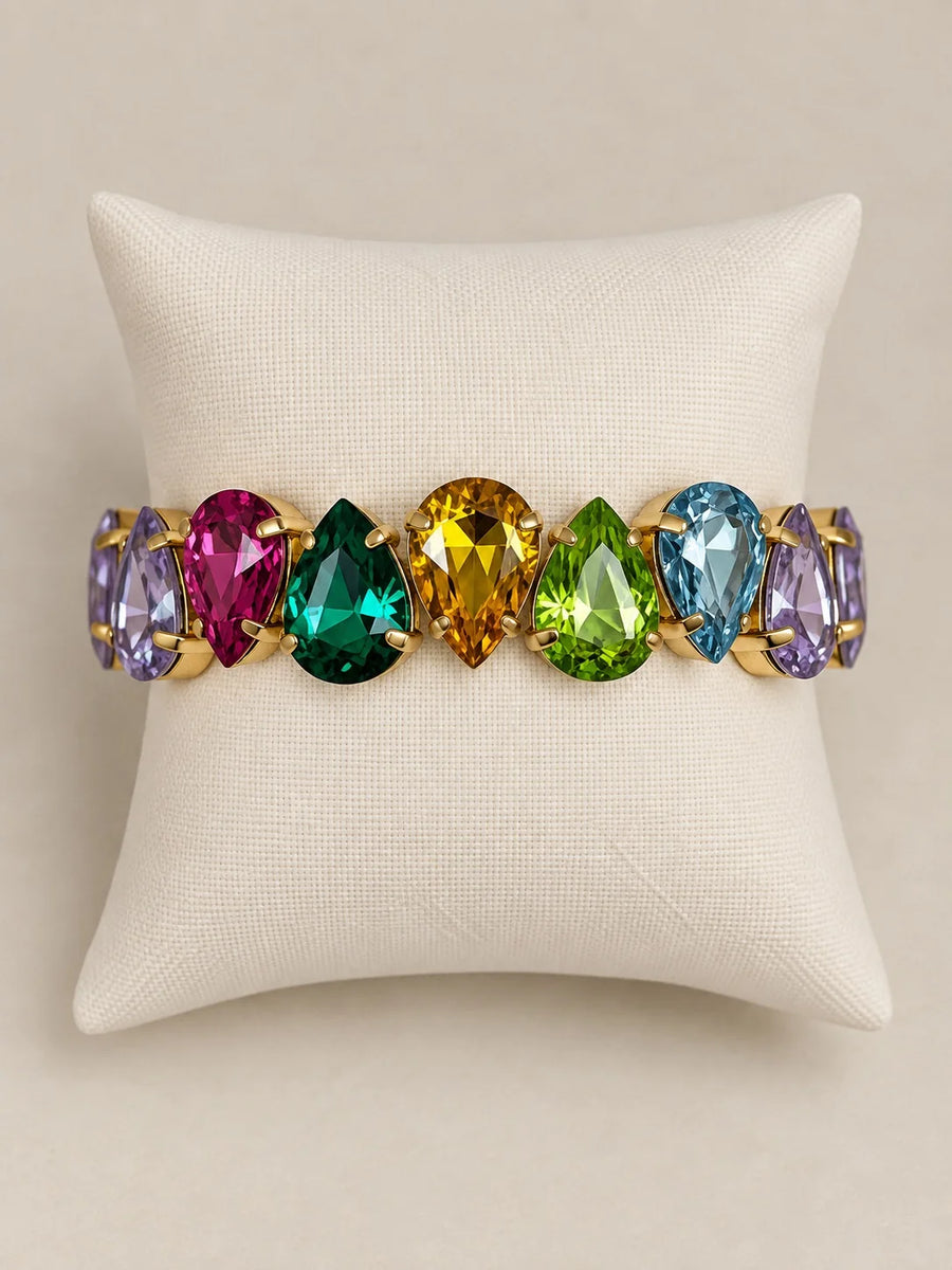 Teardrop Stones Bracelet- Multi