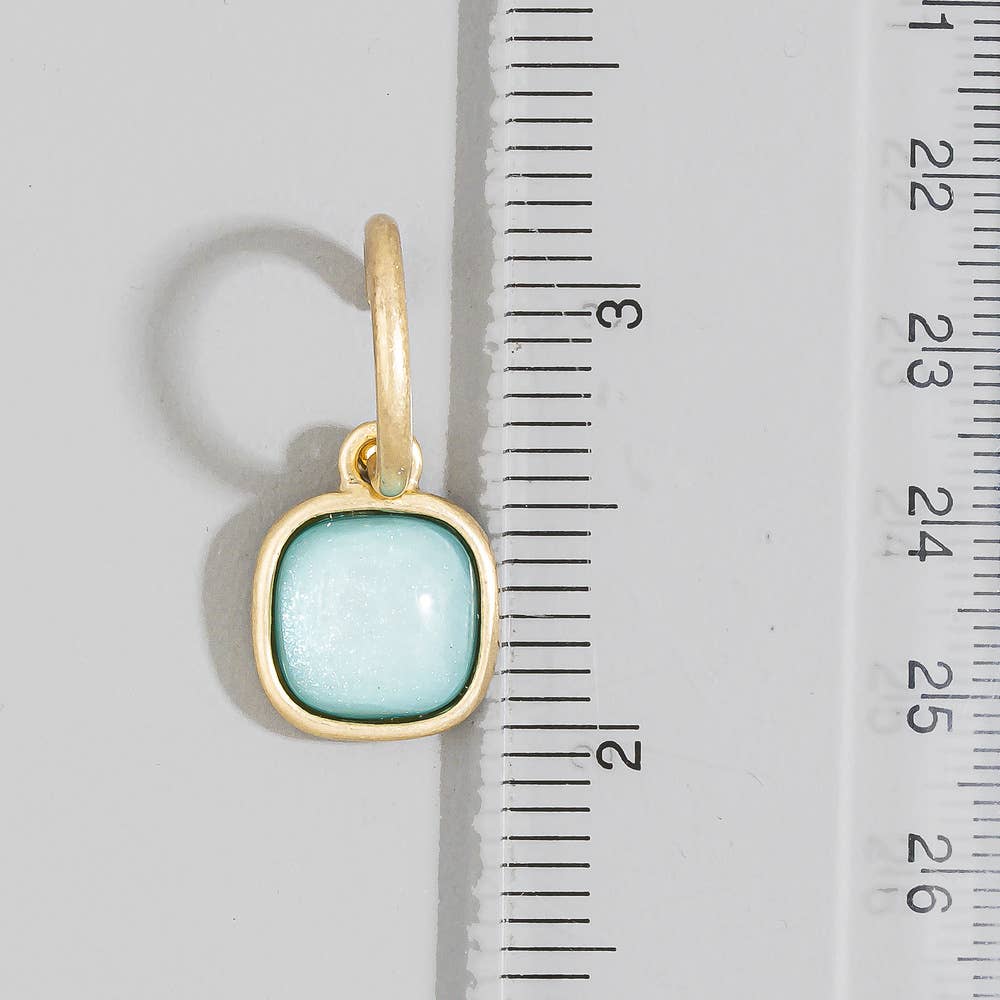 Cushion Drop Hoop Earrings
