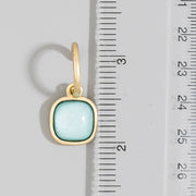 Cushion Drop Hoop Earrings
