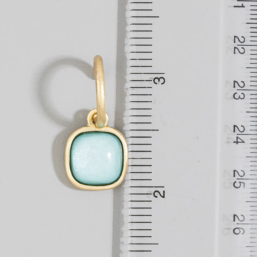 Cushion Drop Hoop Earrings