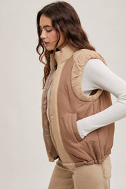 Contrast Tonal Puffer Vest