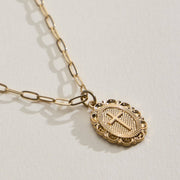 Cross Pendant on Paperclip Chain Necklace