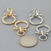 Modern Horseshoe Drop Earrings