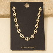 Gold Dipped Anchor Chain Necklace