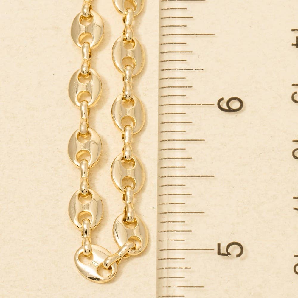 Gold Dipped Anchor Chain Necklace