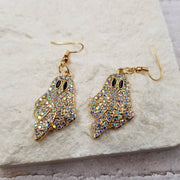 Halloween Pave Ghost Earrings