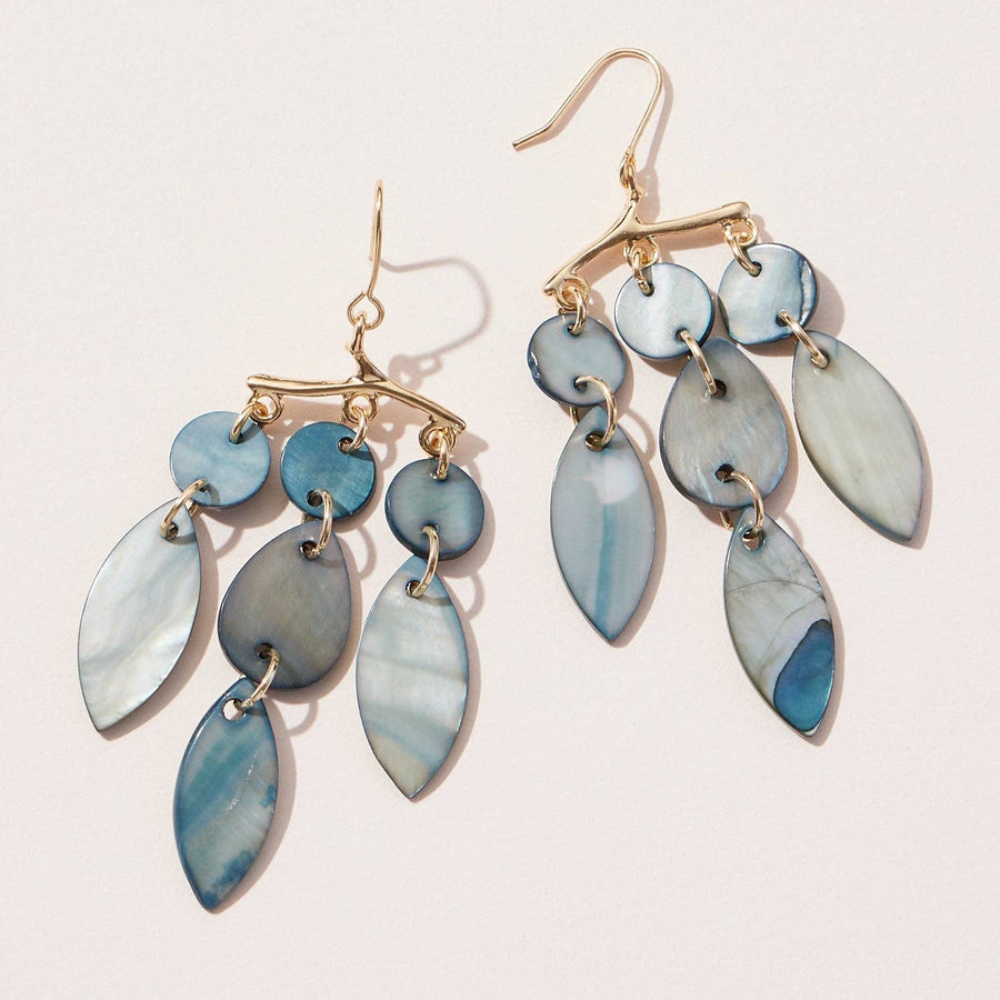 Dangling Mobile Art Shell Earrings