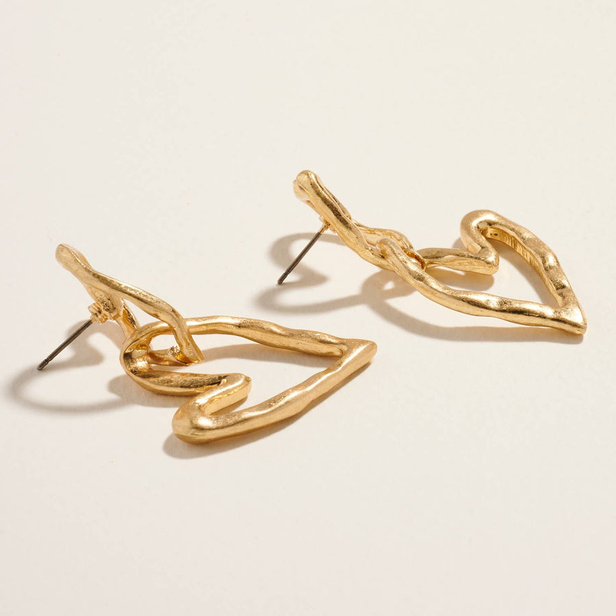 HEART Vintage FRAMED EARRINGS