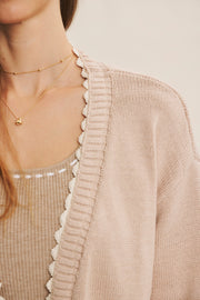 Scalloped Trim Cardigan