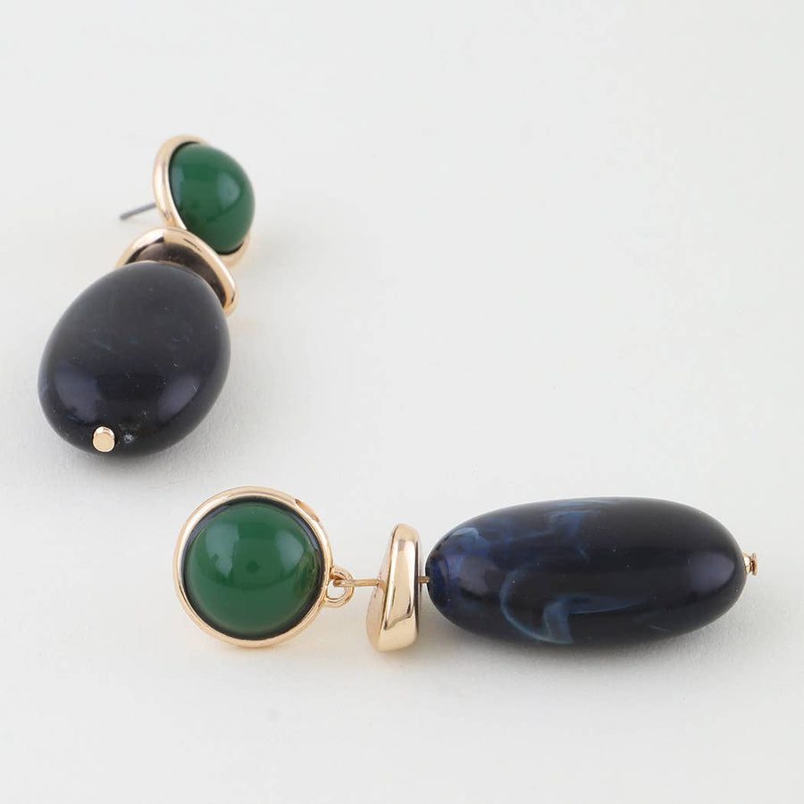 Marble Stone Drop Earrings