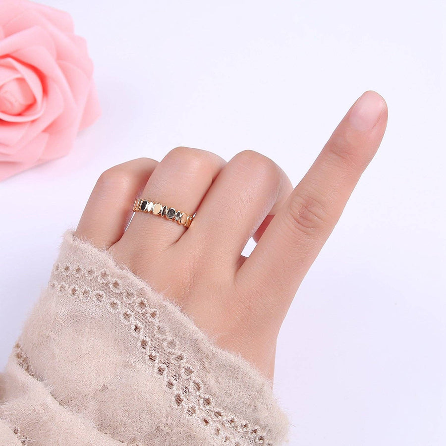 16K Gold Filled Geometric Band Ring