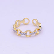 Dainty Cable Link Chain Ring