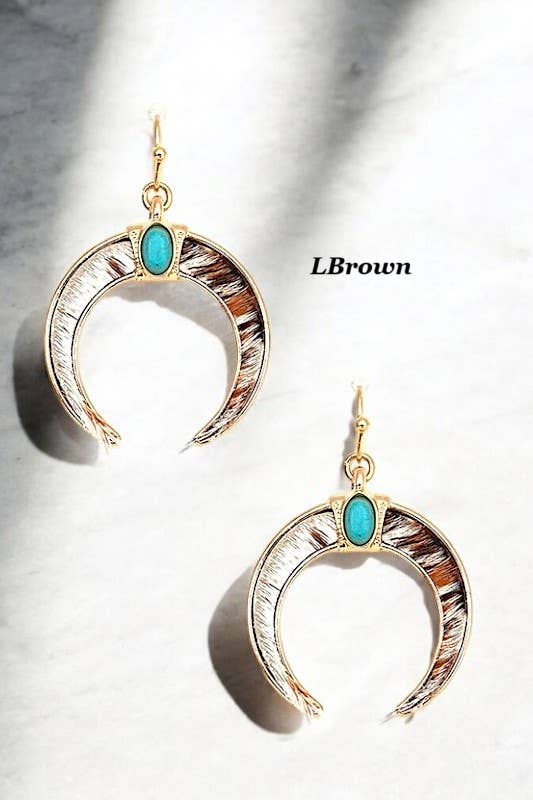 ANIMAL PRINT DANGLE EARRING