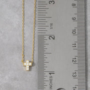 Cz Pave Cross Pendant Necklace