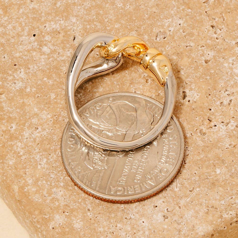 Two Tone Knot Band Ring