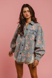 Floral Denim Jacket