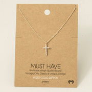 Cz Cross Pendant Necklace