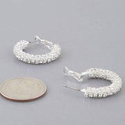 Petite Bejeweled Hoop Earrings