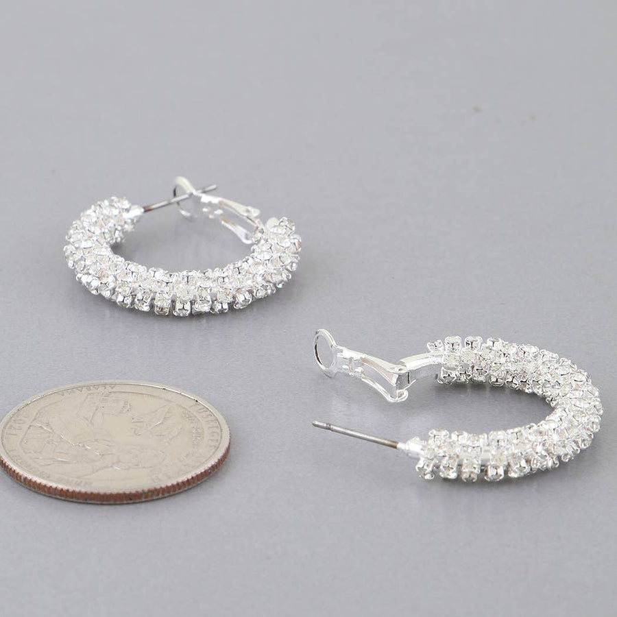 Petite Bejeweled Hoop Earrings