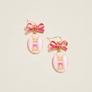 Oval Easter Enamel Earrings