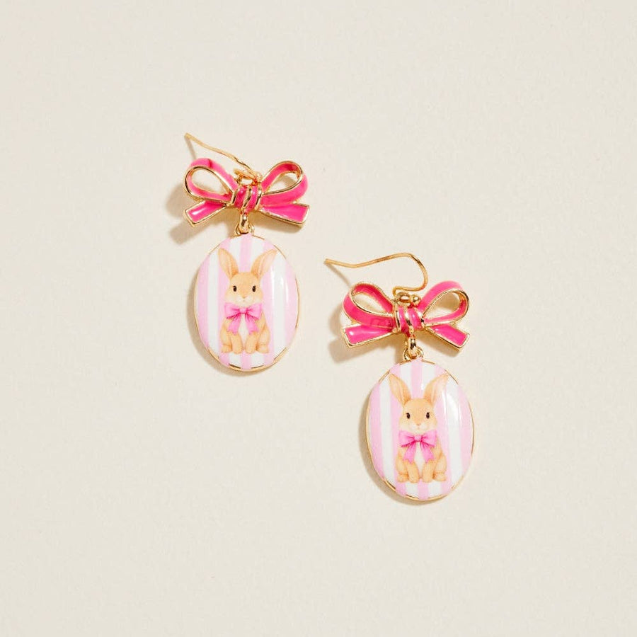 Oval Easter Enamel Earrings