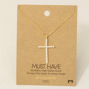Pave Cross Necklace