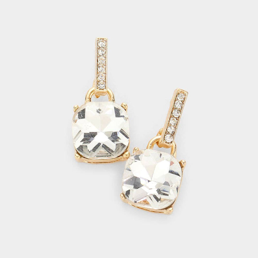 Cushion Square Evening Earrings